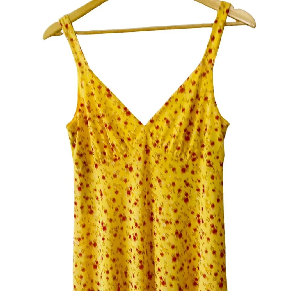 SPORTSGIRL - Butter Yellow Red Floral Maxi Dress New With Tags Size Small - Picture 6 of 11